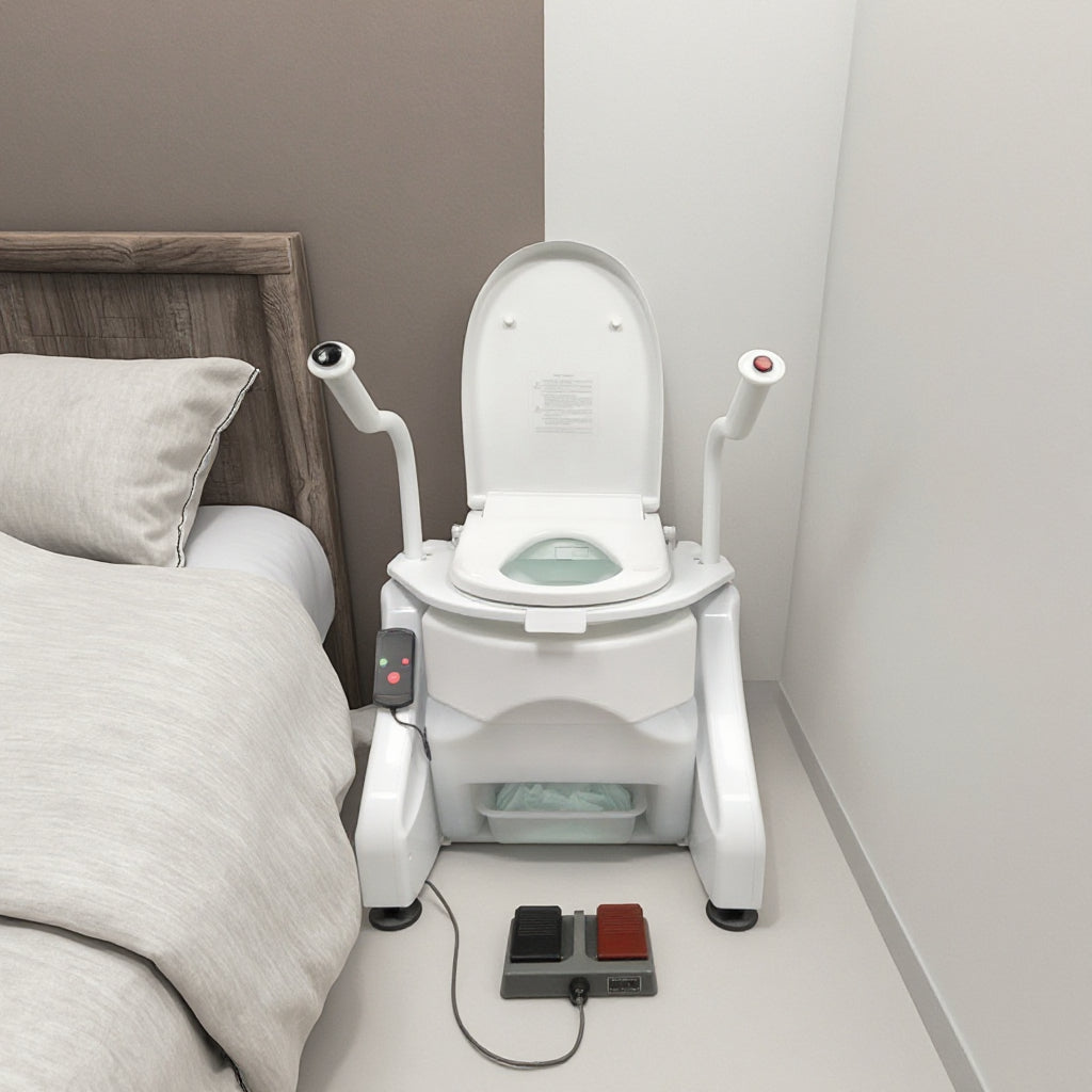 Portable Toilet Lift & Bedside Commode | LuxeLift Pro Portable