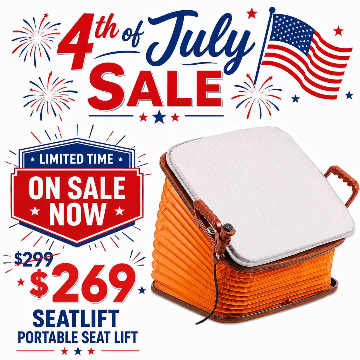 SeatLift Portable Chair Lift Assist – Stand Up Safely Anywhere
